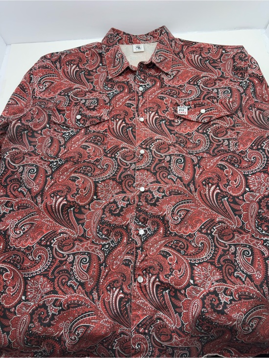 WoahBros Other - Men's FR Red Paisley Button-Down Shirt - Classic Casual Style